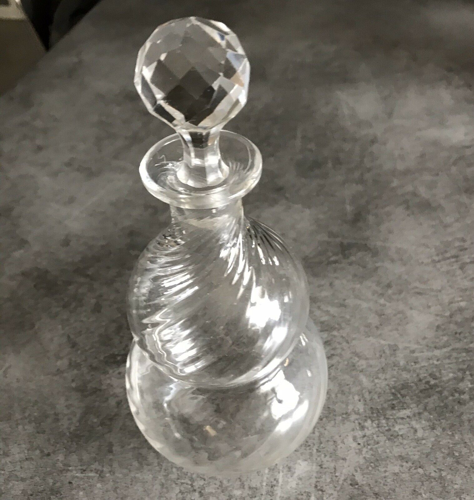 Vintage glass perfume flask height 18 cm