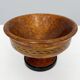 Grand Tour bowl with pedestal made of veined beech, inlays, England, 19th century