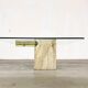 Italian travertine coffee table from Artedi, 1970s