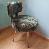 Green "moumoute" chair 1970 Pelfran