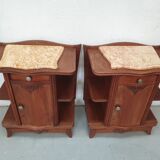 Pair of vintage bedside tables 40s