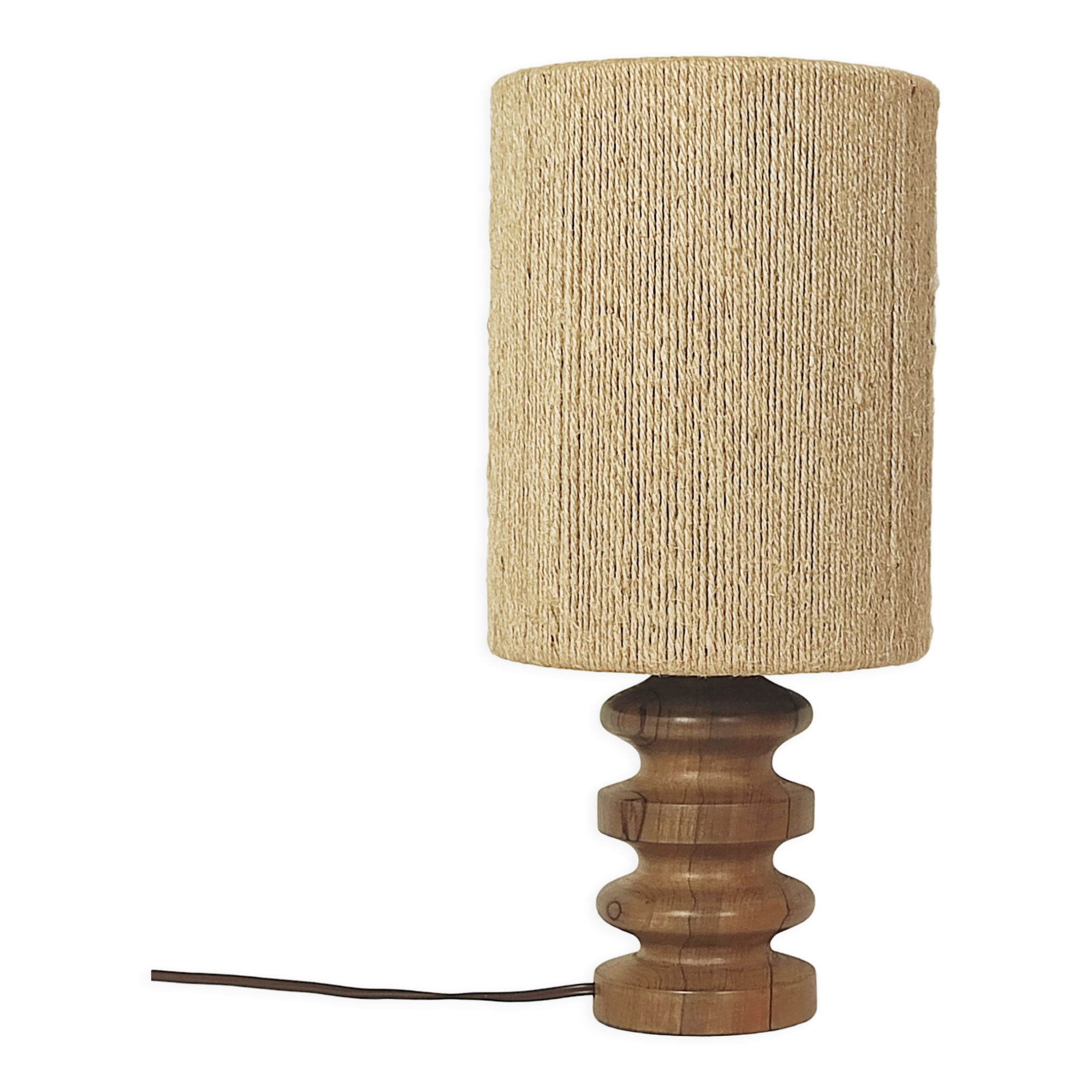 Lampe bois et corde