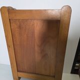 Old oak three-panel fire screen