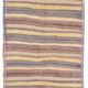 Yellow & Brown Striped Kilim Rug, Turkis Kilim Rug, 152x271Cm