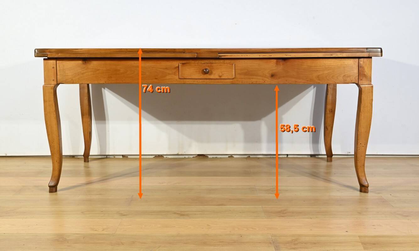 Regional Cherry Wood Table, Louis XV style – Mid-19th century