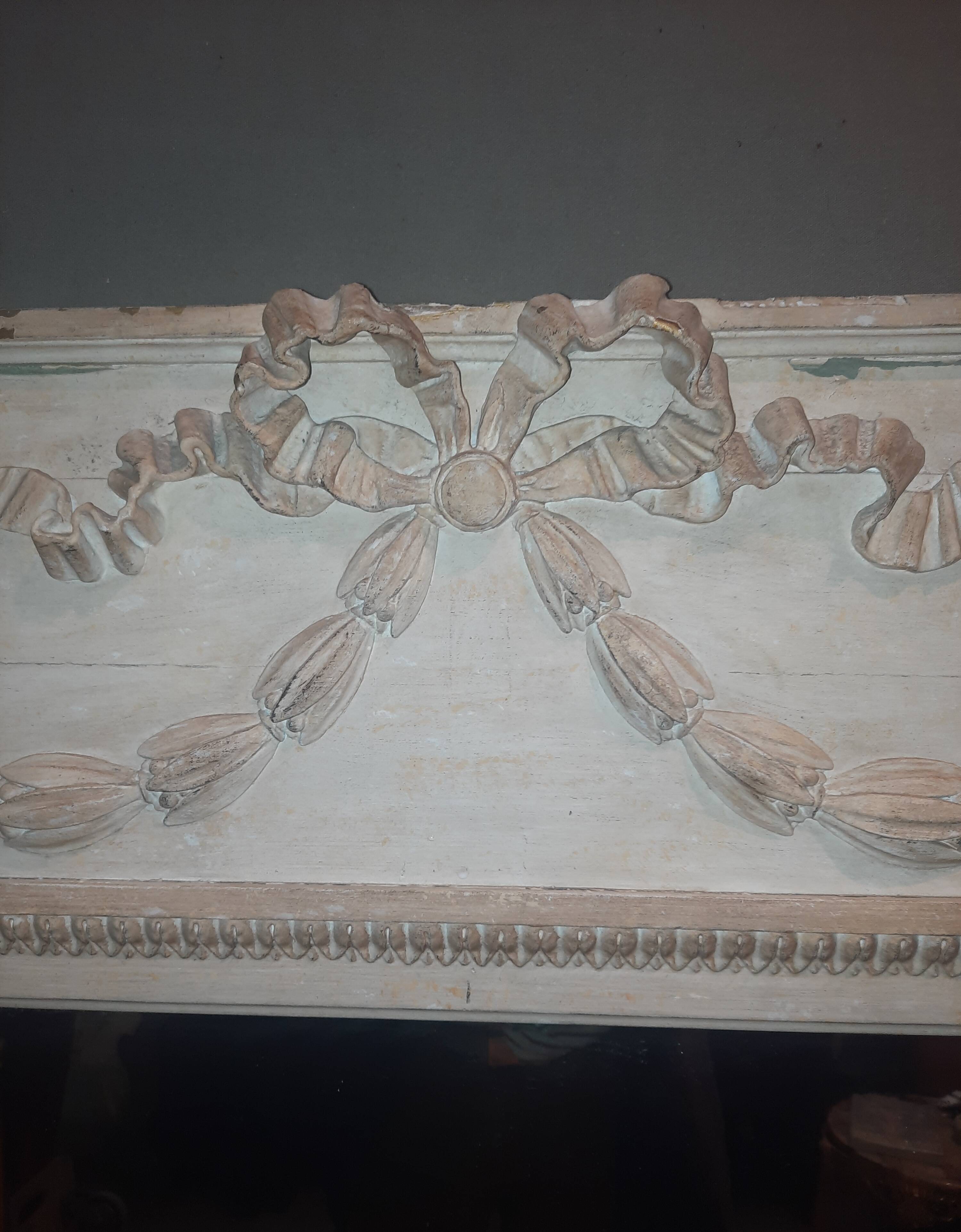 Louis XVI style wooden trumeau