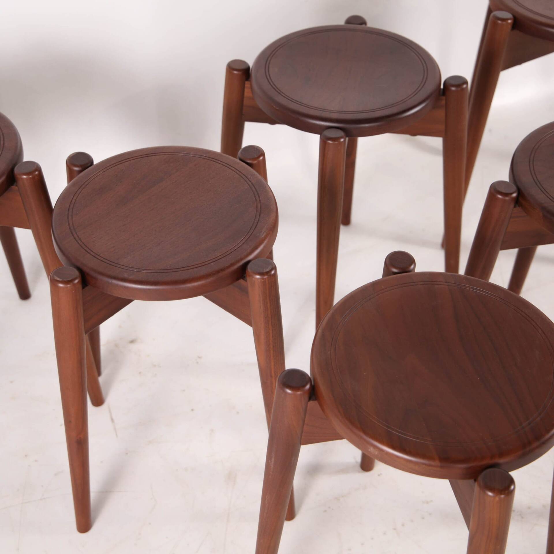 Set of 6 Japanese stools