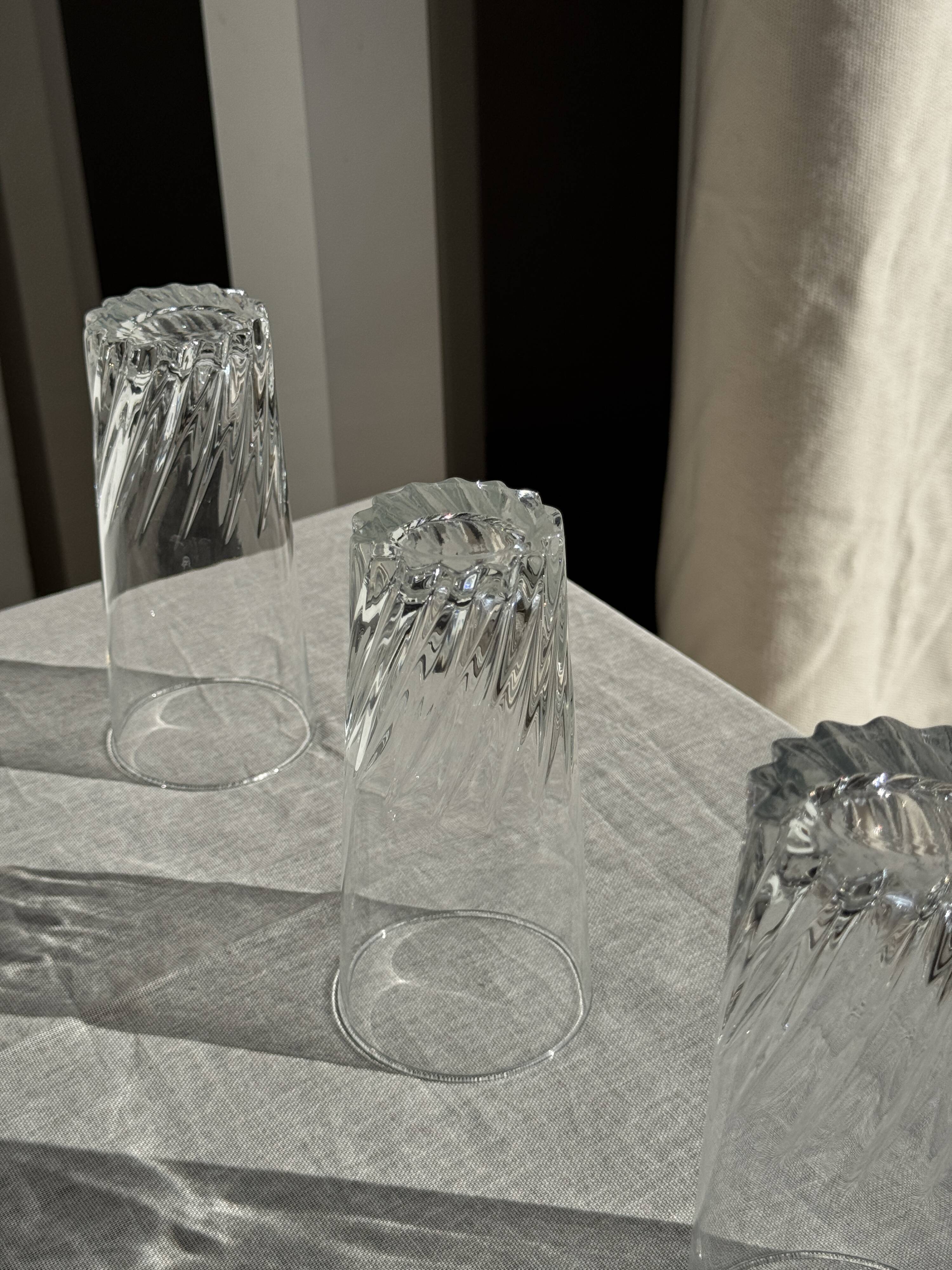 Set of 6 glass orangeade glasses H14.5 D7