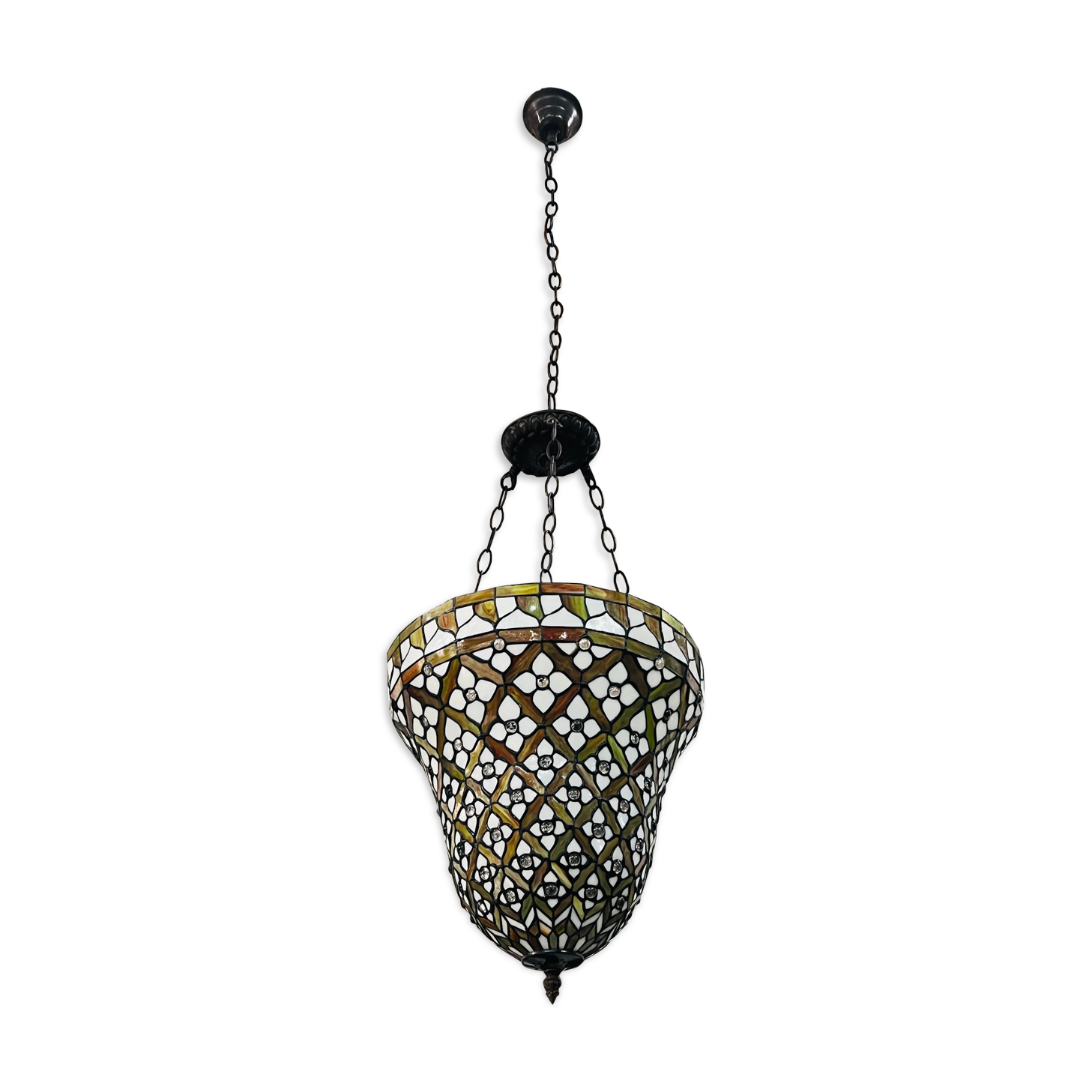 Lustre avec chaîne style tiffany