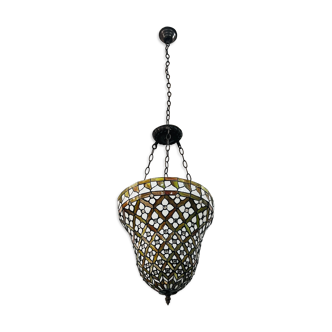 Lustre avec chaîne style tiffany