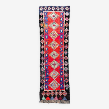 Moroccan Berber carpet Red cotton corridor