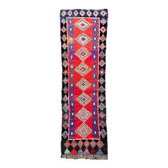 Moroccan Berber carpet Red cotton corridor