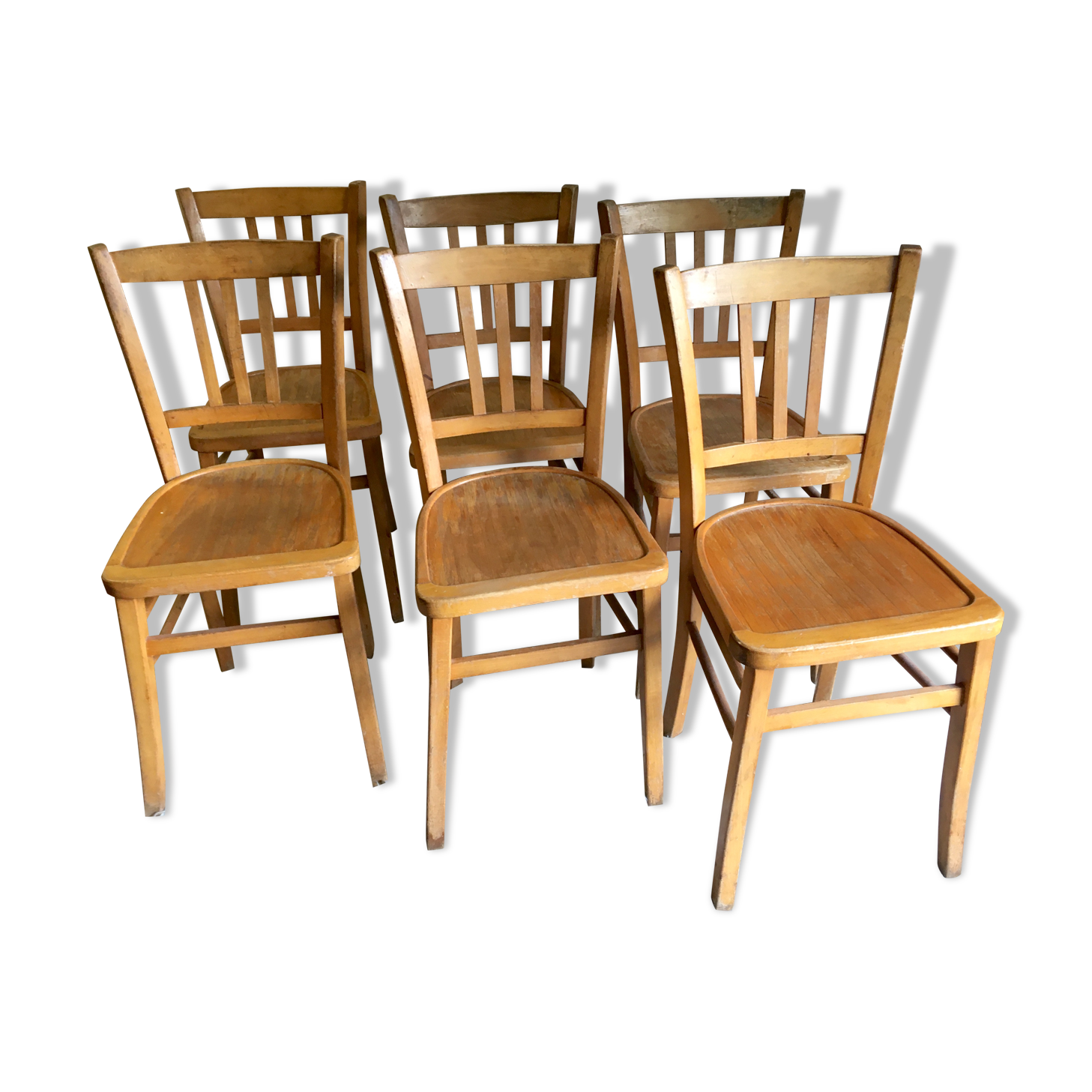 Lot of 6 chairs bistro Luterma - 60s