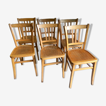Lot of 6 chairs bistro Luterma - 60s