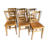 Lot de 6 chaises bistrot Luterma années 60