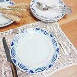 Lot de 7 assiettes plates Moulin des Loups Serpentin