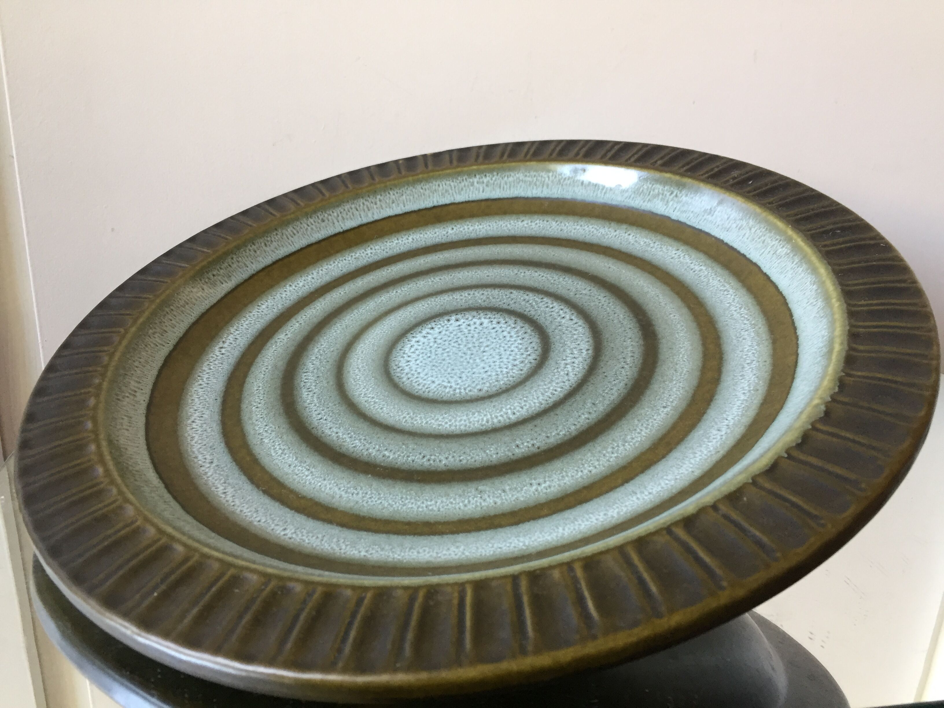 Assiette Knabstrup Denmark 1960’s Glazed Ceramic Decorative plate