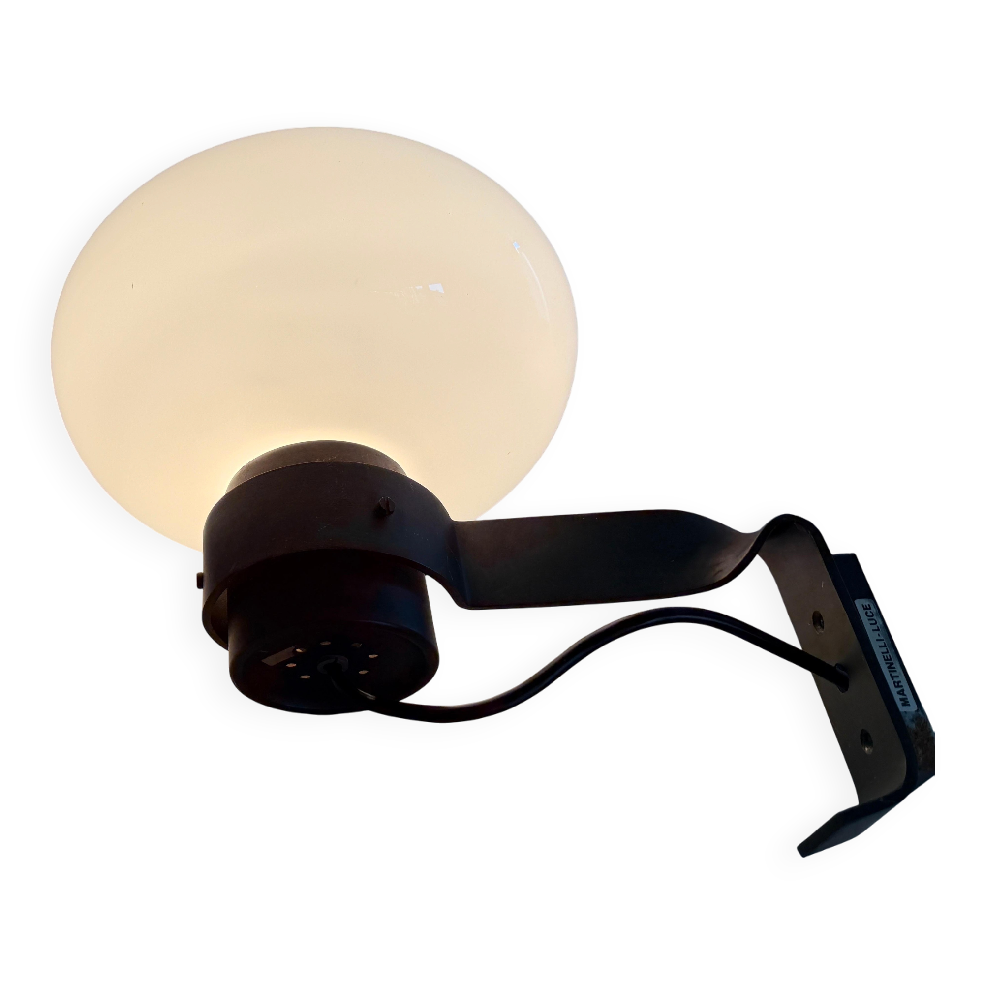 Applique simple par Elio Martinelli pour Martinelli Luce, 1970, Italie