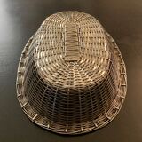 Silver metal breadbasket