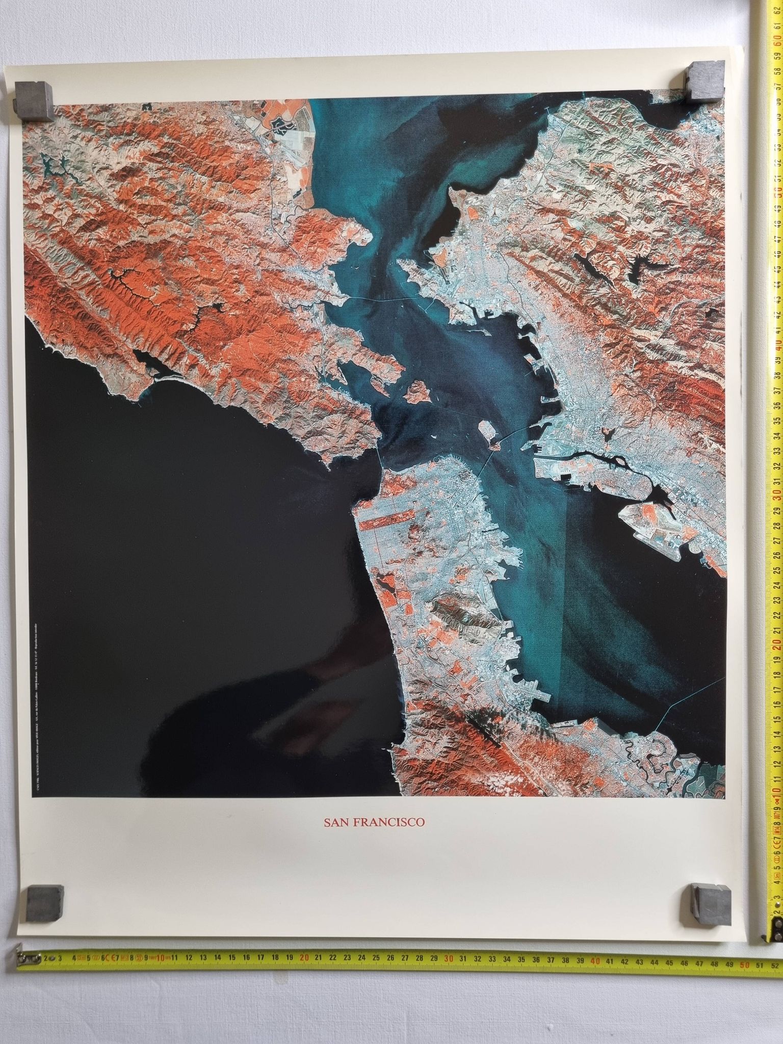 San Francisco Satellite Photographic Poster, CNES 1986, 50 x 60 cm, Publisher Spot Image