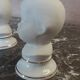 2 busts girl and boy - vintage porcelain biscuit