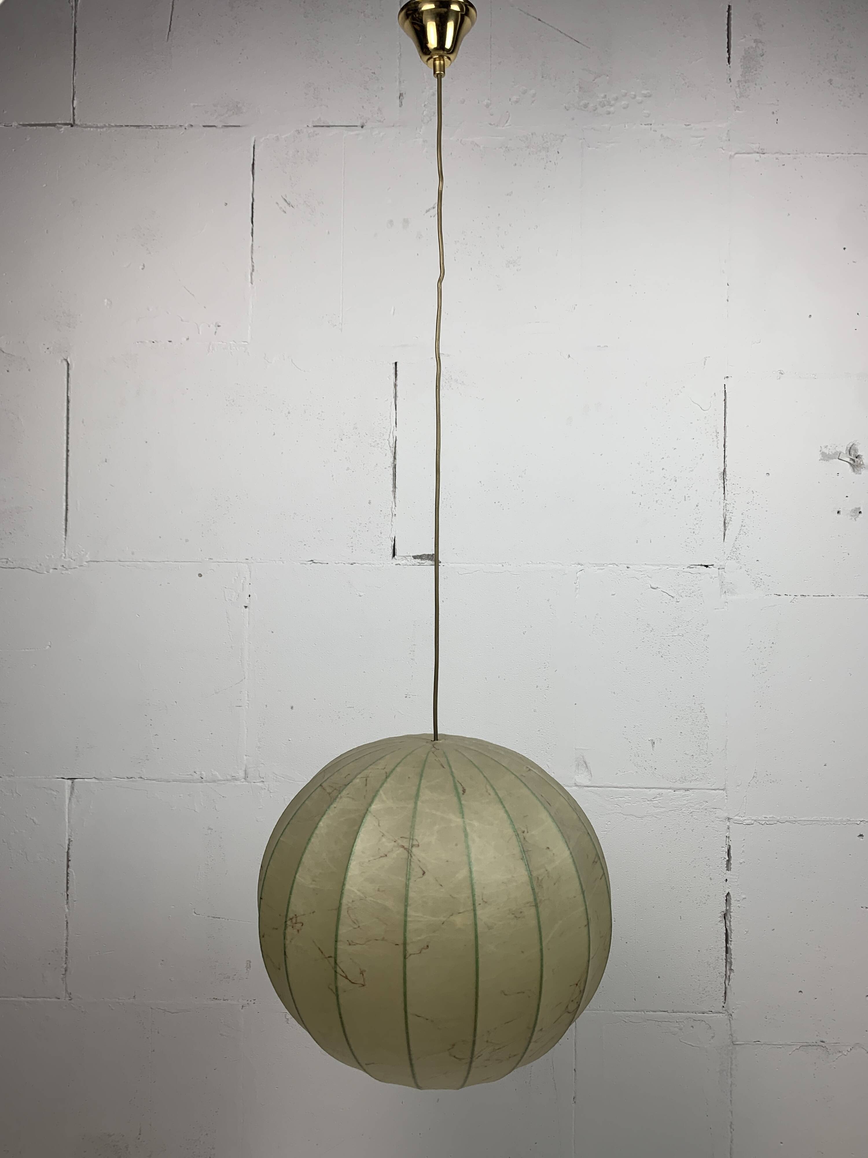 Mid-Century Space Age Cocoon Hanging Pendant Lamp in the style of Achille Castiglioni, 1960s