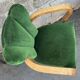 Pair of vintage studded velvet bridge chairs, 1950s