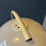 White mid-century Dijkstra flexible snake mushroom floor lamp