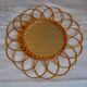 Mirror flower rattan & wicker 39 x 39 cm