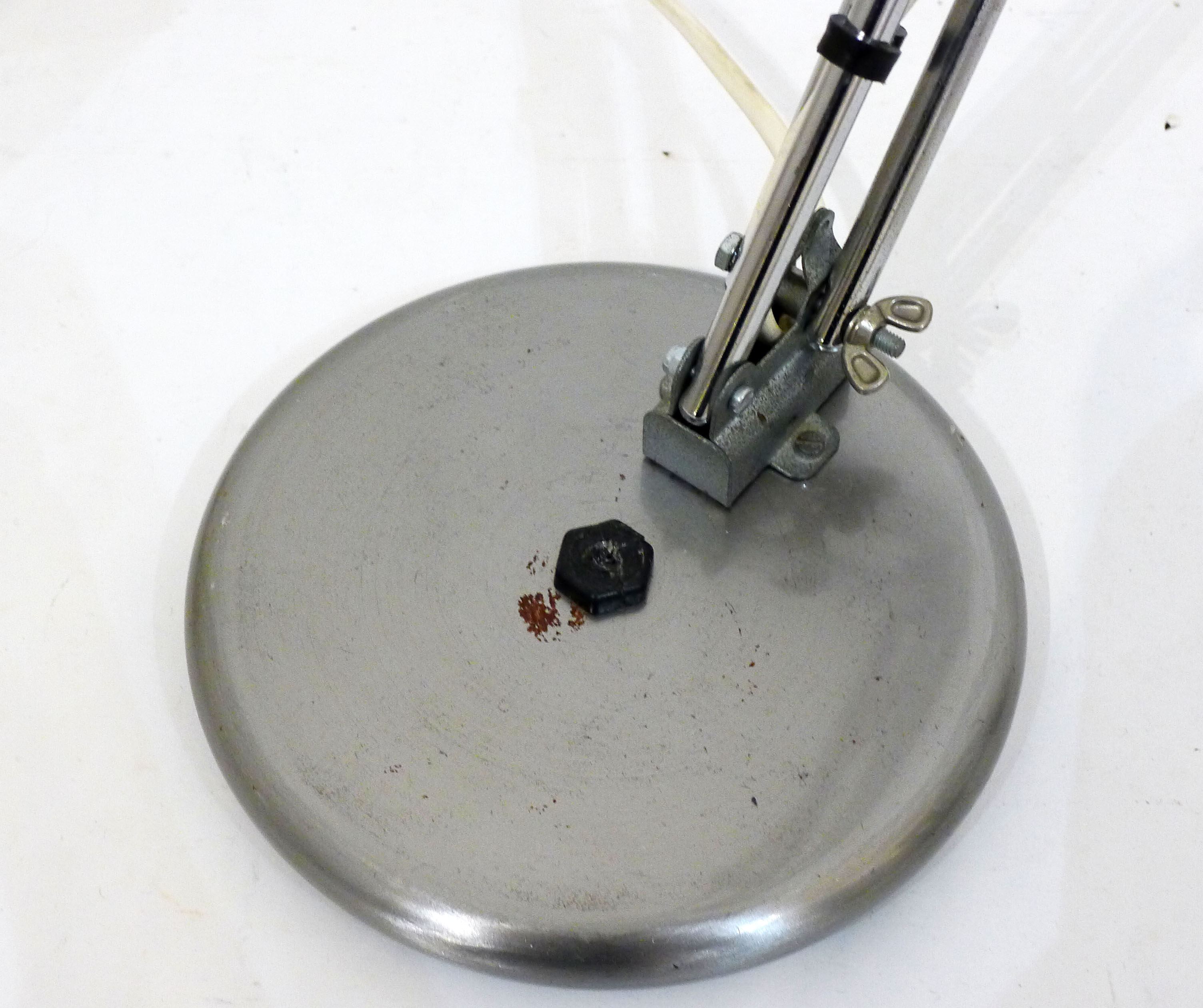 Chrome articulated office lamp