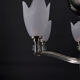 6-spoke Art Deco Modernist chrome chandelier, France, circa 1930