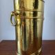 Vintage hammered brass umbrella stand – 1970s-80s