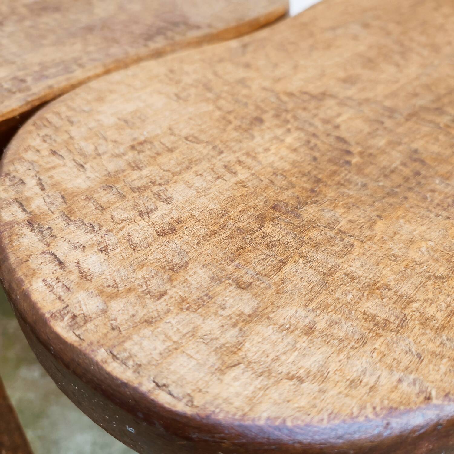 Pair of small wooden stools