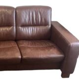 Vintage modular leather sofa