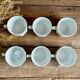 6 large octagonal cups sarreguemines france