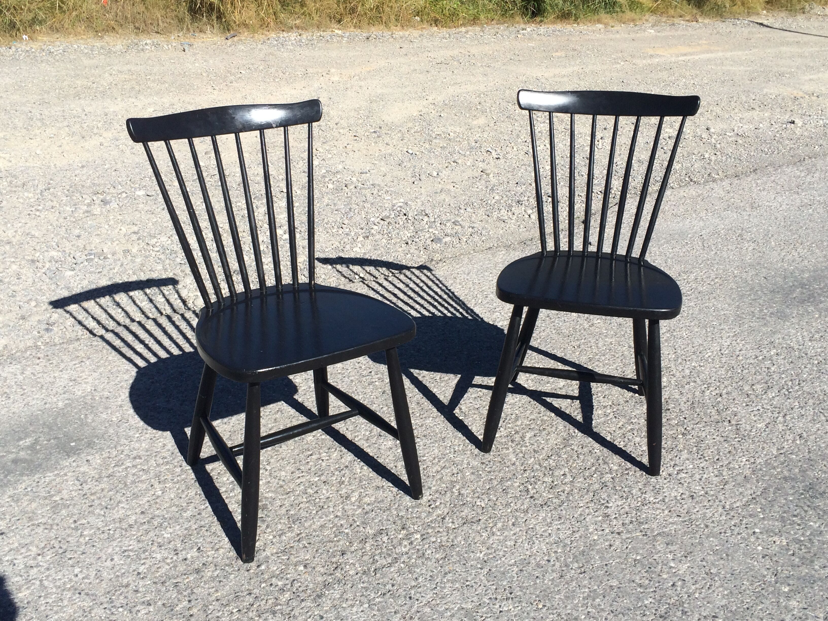Pair of Hagafors vintage Scandinavian design chairs