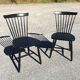 Pair of Hagafors vintage Scandinavian design chairs