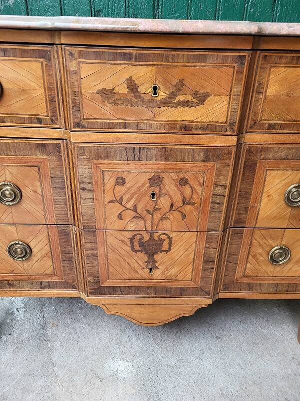 LOUIS XVI STYLE MARQUETRY 3-DRAWER CHEST