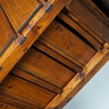 Dutch pine industrial apothecary cabinet, 1950s