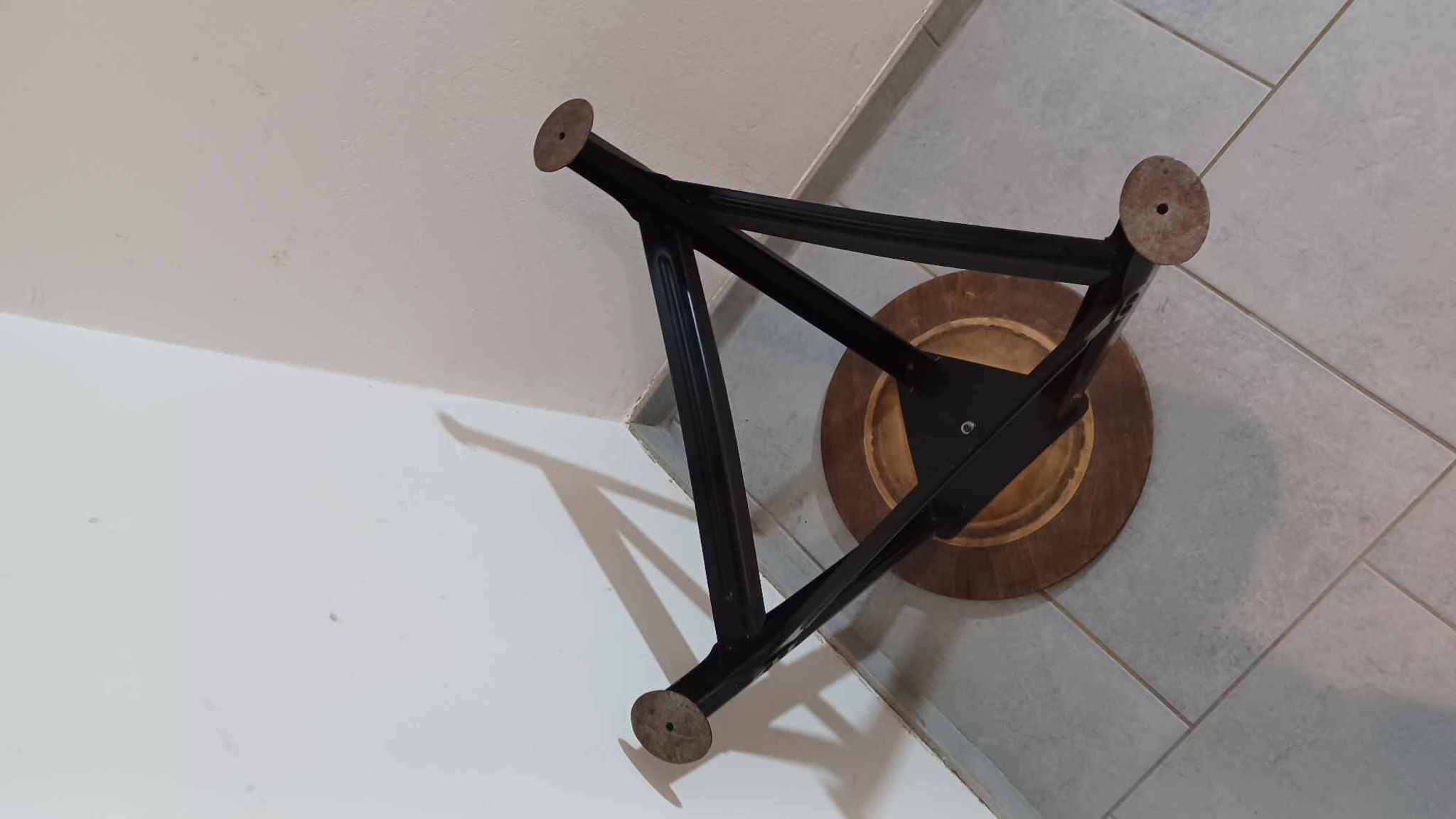 Tabouret métal & bois dans le style de Rowac années 1950/60. industriel