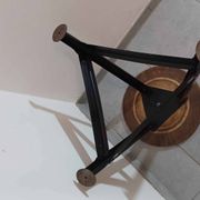 Tabouret métal & bois dans le style de Rowac années 1950/60. industriel