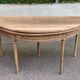 Louis XVI console dining table, extendable, renovated walnut from the 18th century.