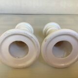 Pair of white candlesticks