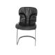 Set of 4 chrome metal and leather chairs