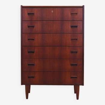 Teak chest of drawers, Danish design, 1970s, production: Denmark