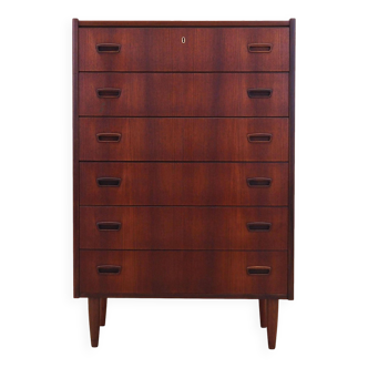 Teak chest of drawers, Danish design, 1970s, production: Denmark