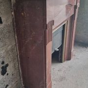 Marble fireplace mantel from 1950.