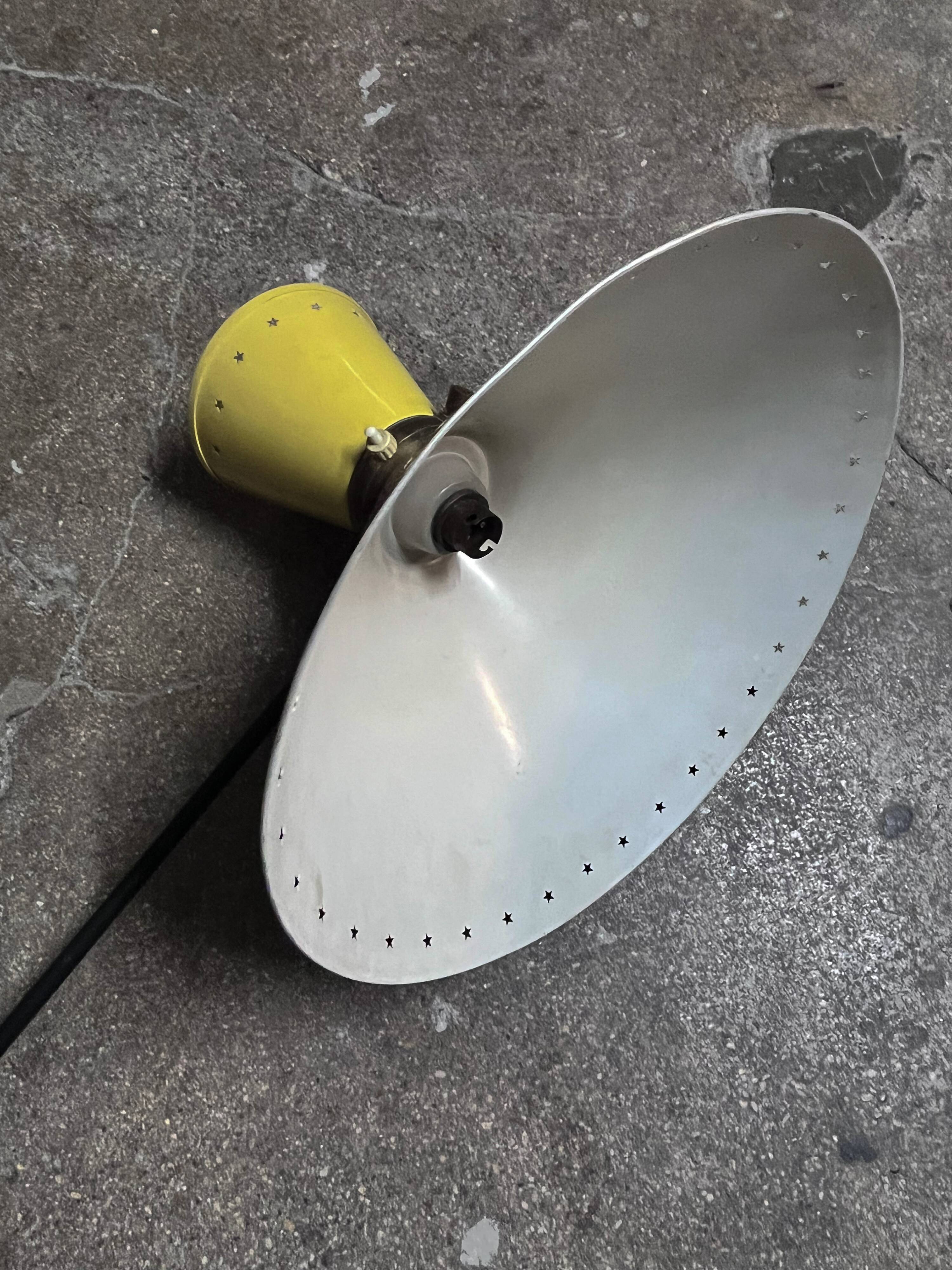 Diabolo wall lamp, René Mathieu, Maison Lunel, 1950s