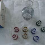 Vintage crystal arque liqueur service