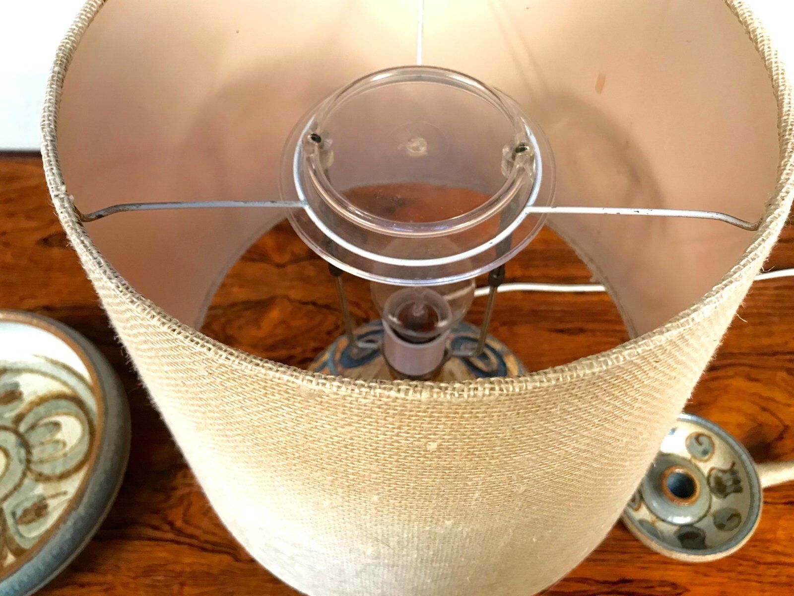 Ceramic table lamp, bow and candle holder by Noomi Backhausen for Søholm